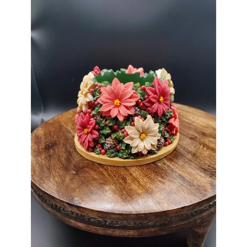 Candle Cuddlers, Christmas Poinsettias